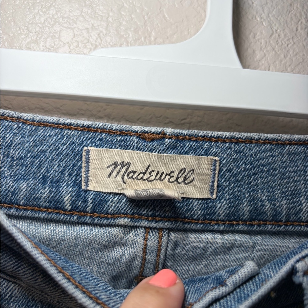 Madewell The Perfect Vintage Jean Light Blue Wash Raw Hem Straight-Leg Jean 25 P - Picture 7 of 14